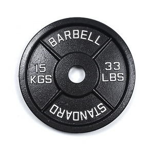 High Quality 100LB Weight Lifting Barbell Cast Iron Standard Weight Plates