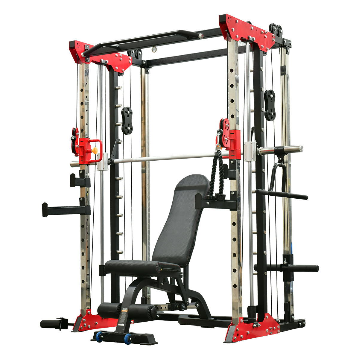 Multi Functional Trainer Smith Machine Home Gym Power Rack Cable Machine With Attachment