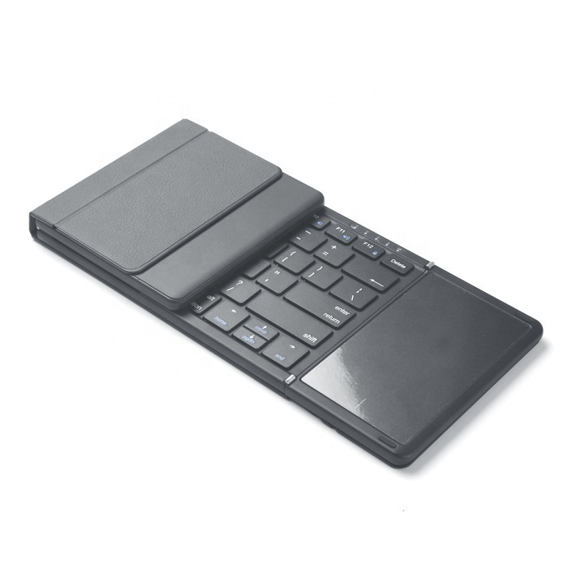 3 channels portable keyboard ultra thin foldable keyboard and build in mouse foldable flexible keyboard with touchpad for ipad