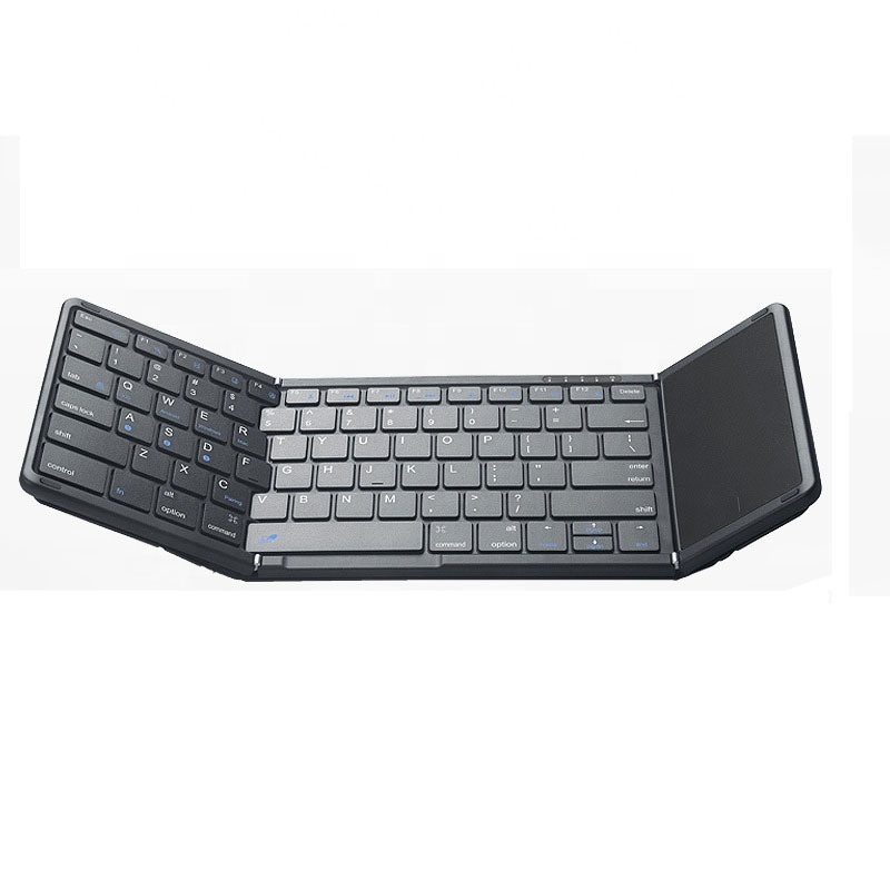 3 channels portable keyboard ultra thin foldable keyboard and build in mouse foldable flexible keyboard with touchpad for ipad