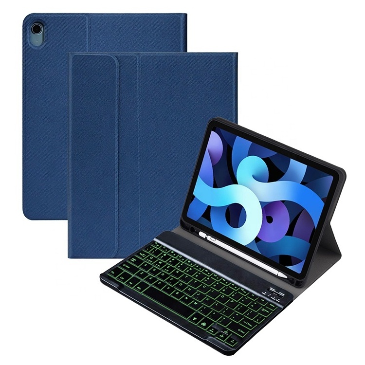 Galaxy Tab Backlit Wireless BT Keyboard with pu leather Case for Samsung Tablet PC A7 A8 S6 lite