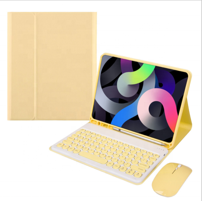 For iPad Air/Pro/Mini Magnetic Wireless Keyboard Protective Case With Pen Slot Foldable Tablet Protective Case with Mouse Combo