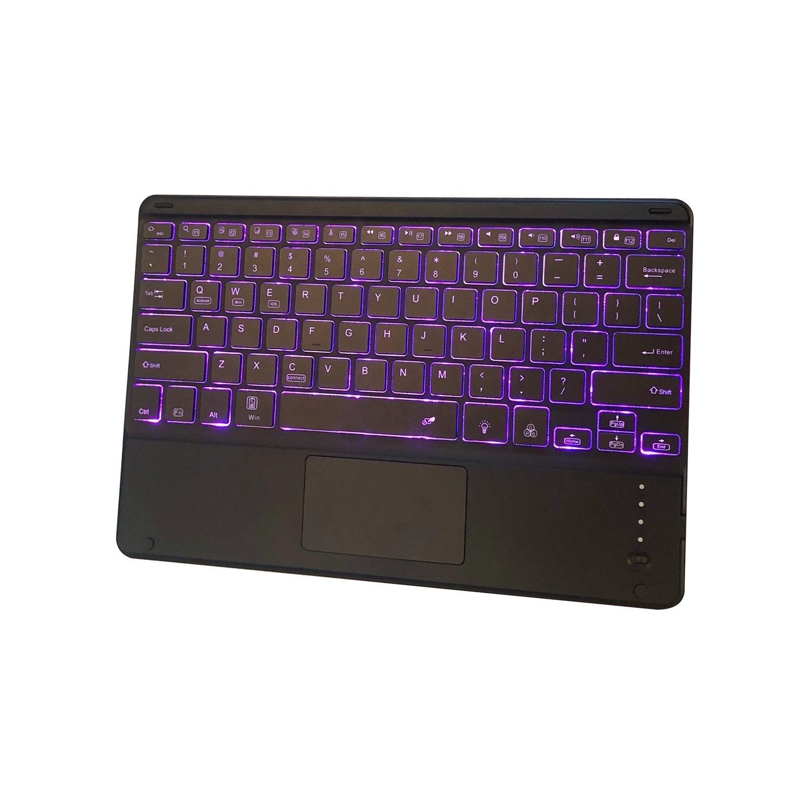 OEM language 10 inch wireless touch mini backlit keyboard for laptop Tablet PC Mobile Phone trackpad keyboard