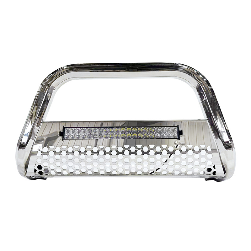 4x4 Pick up Steel Bull Bar Car Nudge Bar Front Bumper with led lights for Toyota Hilux 2022+