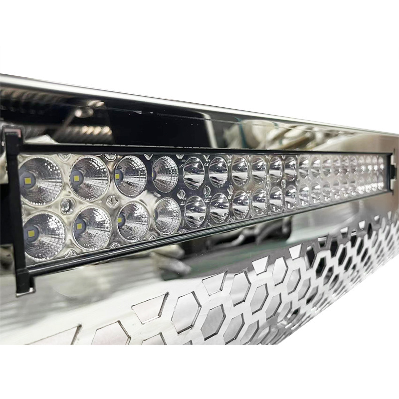 4x4 Pick up Steel Bull Bar Car Nudge Bar Front Bumper with led lights for Toyota Hilux 2022+