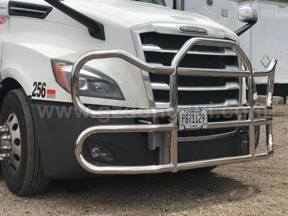 Stainless Semi Heavy Duty Big Trucks Front Bumper Bull Bar Deer Grille Guard for Truck Freightliner Cascadia Volvo Vnl Kenworth