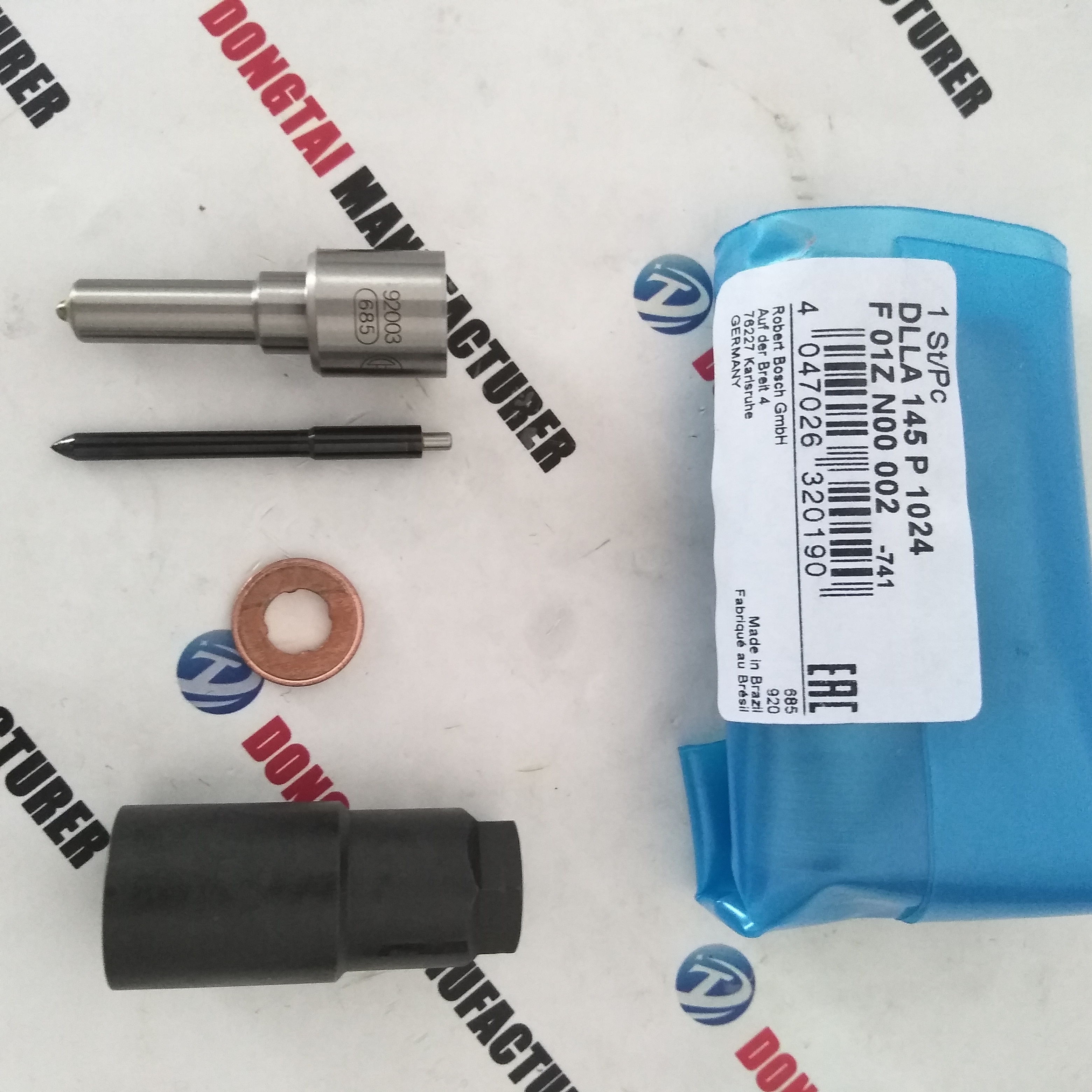 NO.635 ORIGINAl NEW DIESEL COMMON RAIL FUEL INJECTOR REPAIR KIT NOZZLE WITH NUT F01ZN00001, DLLA155P1062