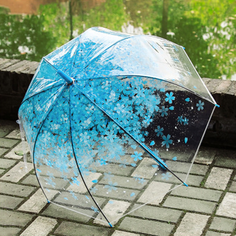 Wholesale Custom Poe Transparent Umbrella Sale Automatic Clear Color Elegant Outdoor Straight Cheap Rain Print Logo Umbrellas