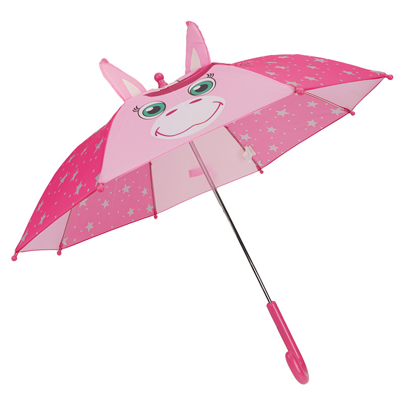 Cute Unicorn Manual 3D Earing Kids Umbrella