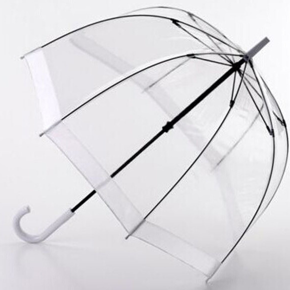 Stylish Apollo POE Clear Umbrella Transparent White straight Umbrella