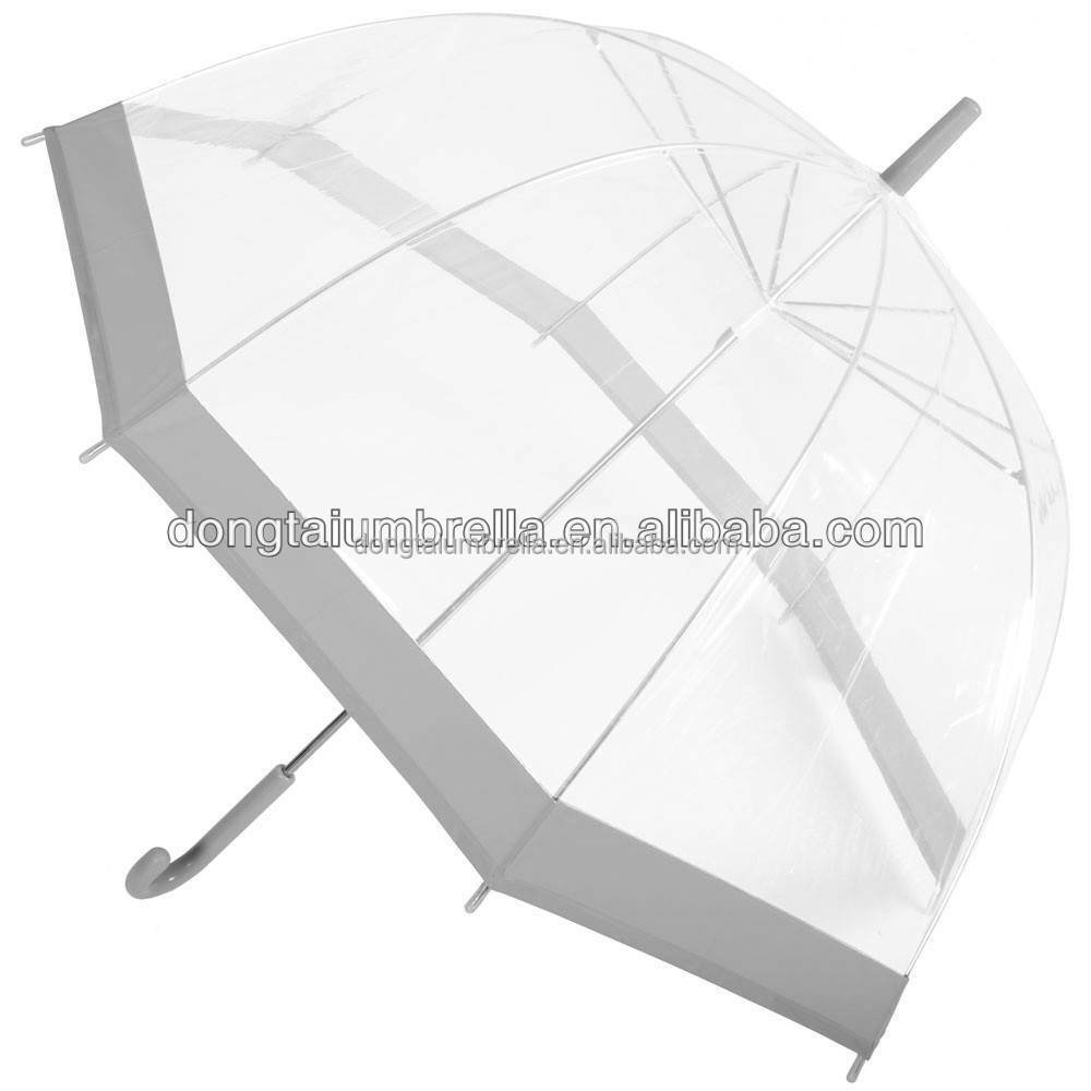 high quality straight transparent mushroom umbrella with EVA edge