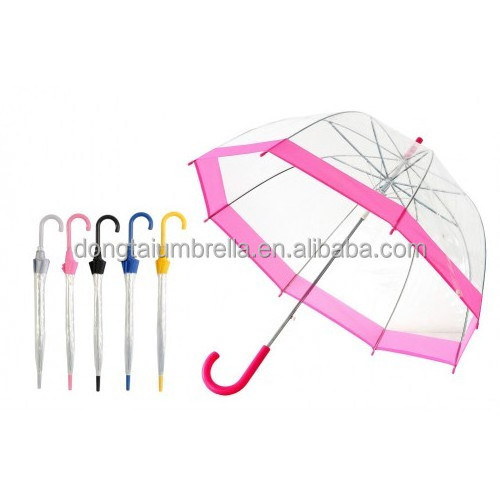 high quality straight transparent mushroom umbrella with EVA edge