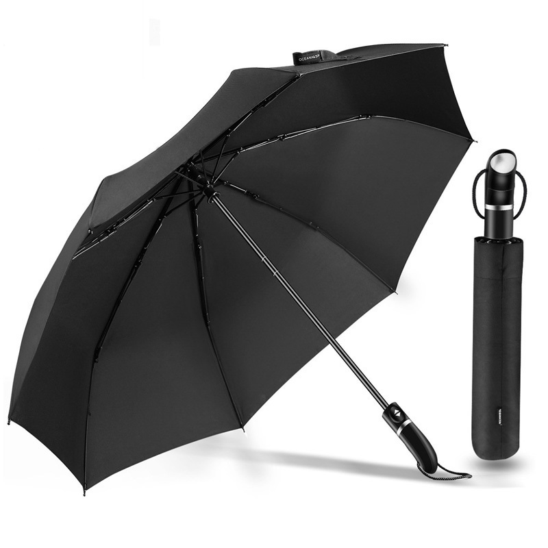 21''*8k three fold super market classic rain umbrella xiamen factory