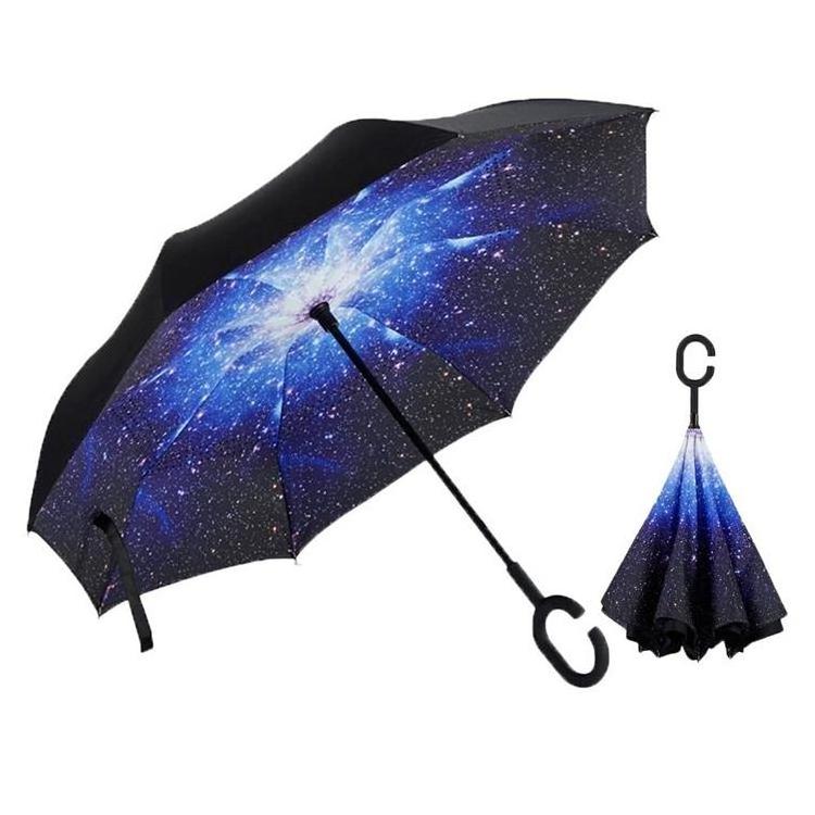 Dogs printing easy touch compact reverse umbrella custom umbrella