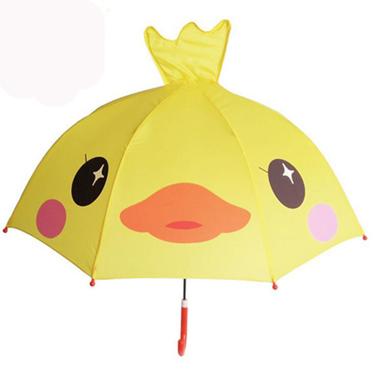 Cartoon yellow chicken children umbrella animal