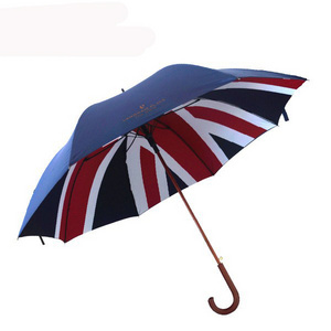 Double layer British flag good quality automatic open printed inside umbrella