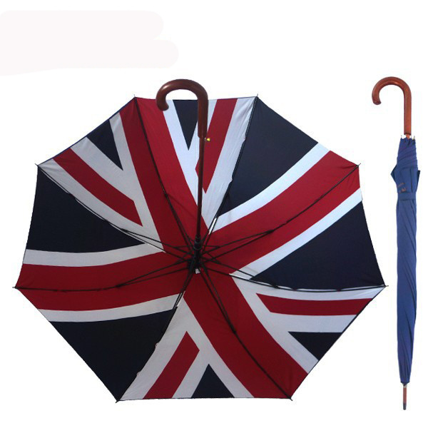 Double layer British flag good quality automatic open printed inside umbrella