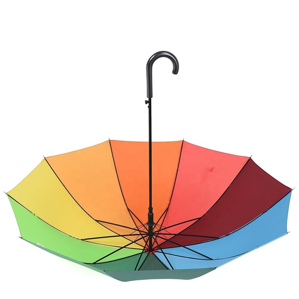 23 inches 10 panels automatic rainbow umbrella