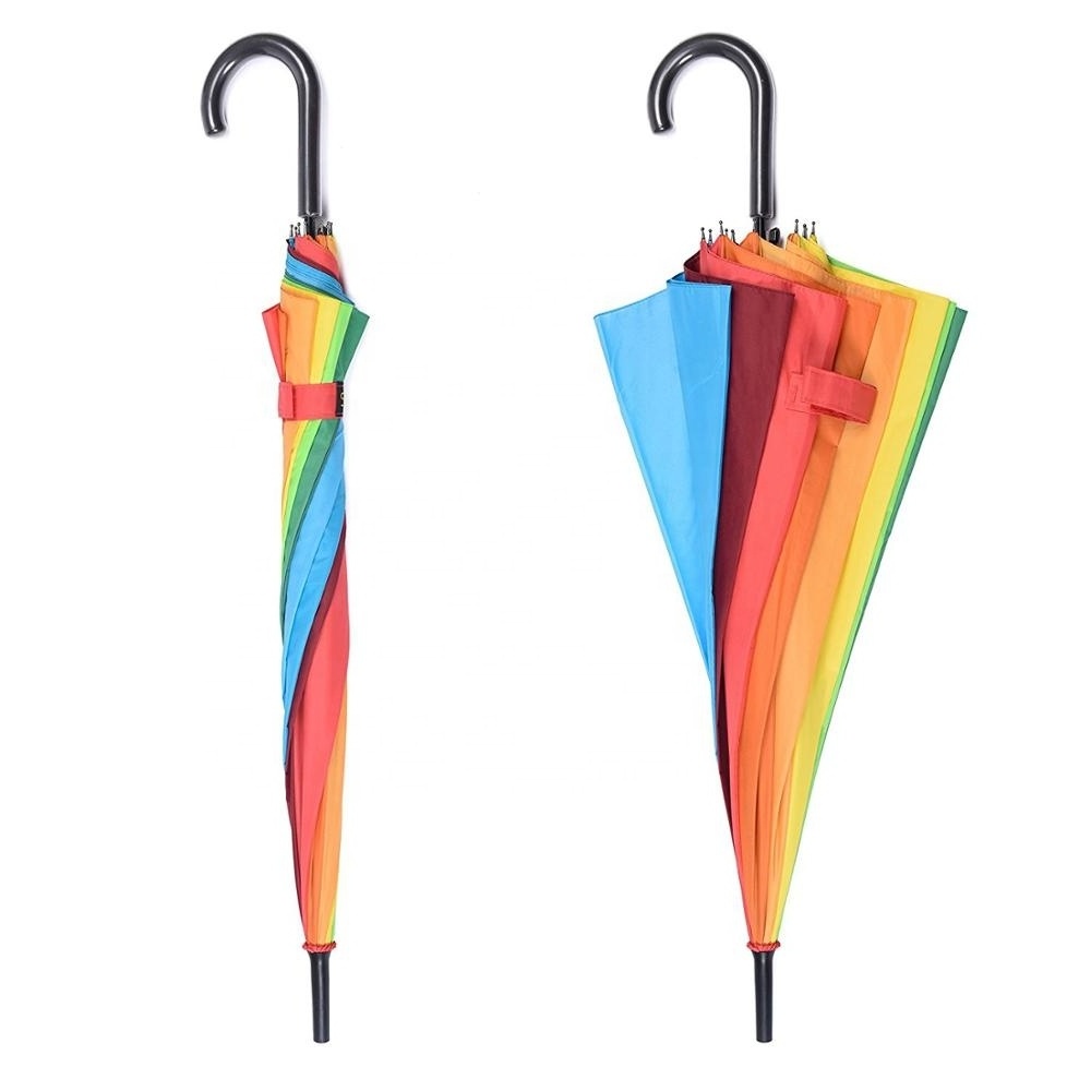 23 inches 10 panels automatic rainbow umbrella