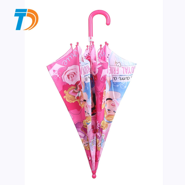 Small Strong Long Handle Sun Umbrella For Rain Child Kid Umbrellaella