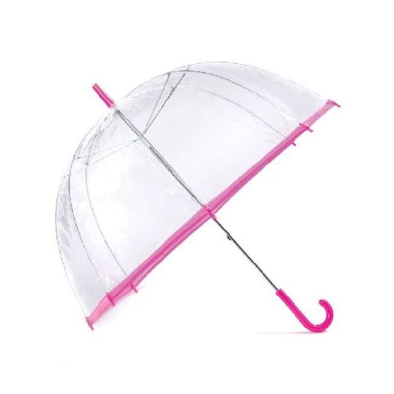 Promotional Cheap Clear transparent POE umbrella with custom logo prints umbrellas rain