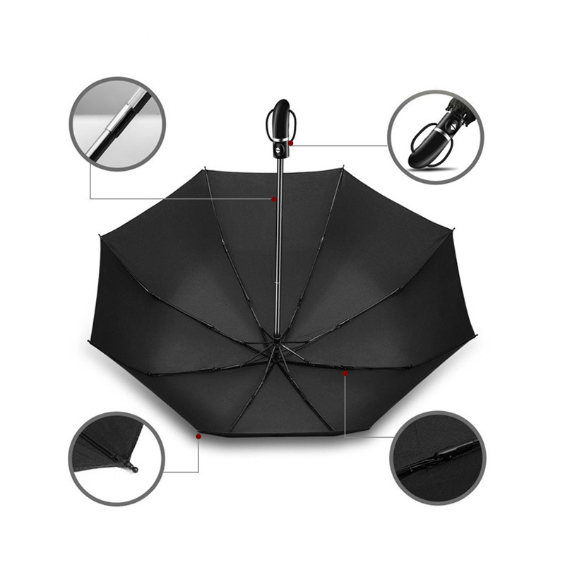 21''*8k three fold super market classic rain umbrella xiamen factory