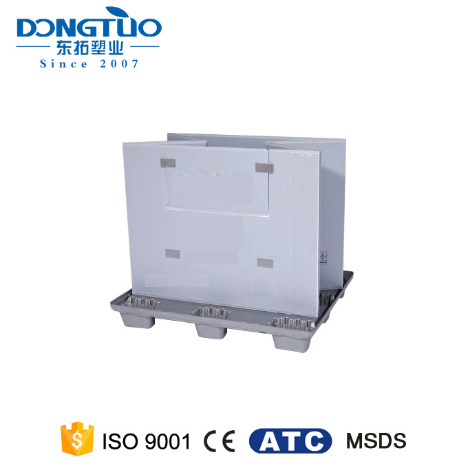 Industry plastic pallet collapsible box portable foldable pallet box heavy duty 750kg box pallet