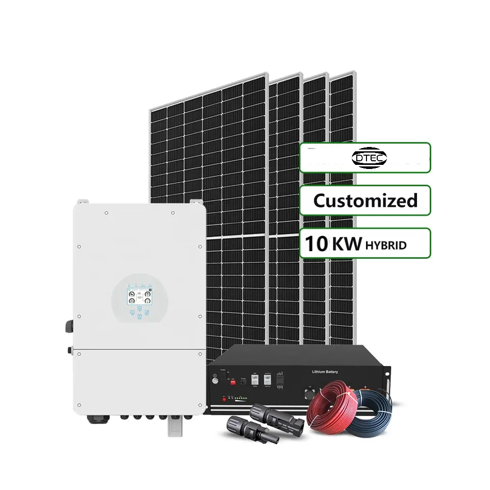 On Grid And Off Grid Hybrid 5kw-40kw Solar Energy Power System Solar Panels With Battery And Inverter Complete Kit