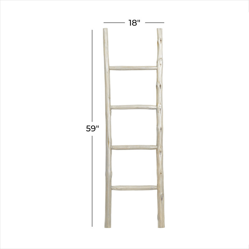 Customized Wooden Blanket Ladder For Home Decor Wall Leaning Ladder Shelf Wood Ladder Towel Rack