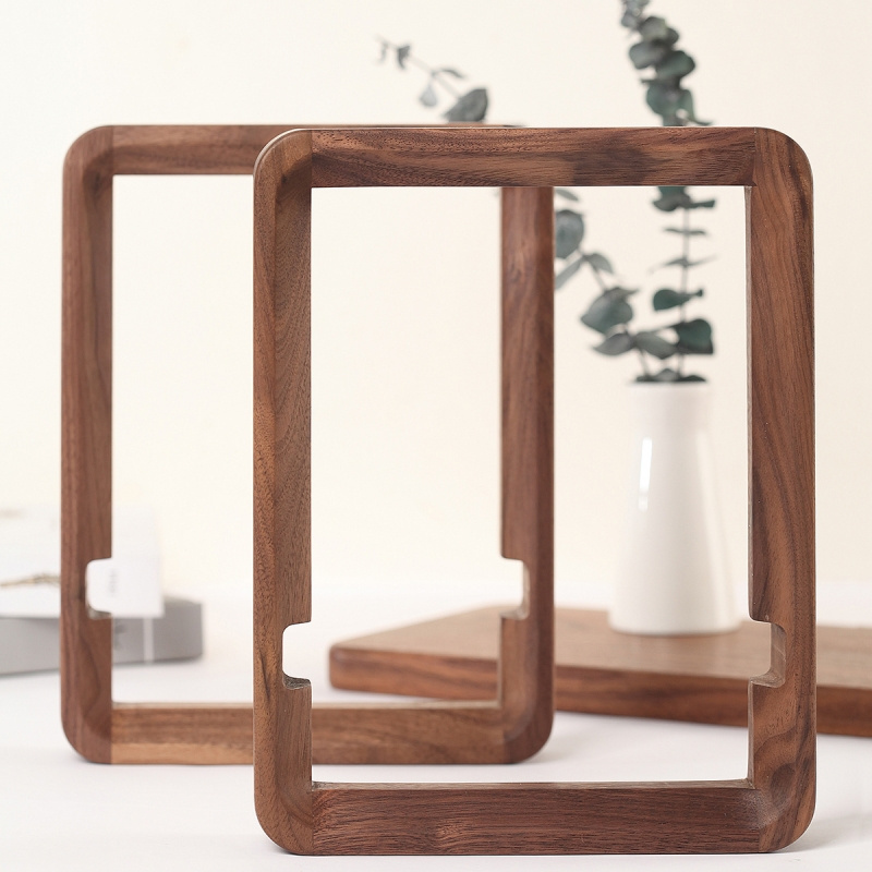 Minimalist Collapsible Display Rack Desktop Book Storage Rack Solid Wooden Shelf