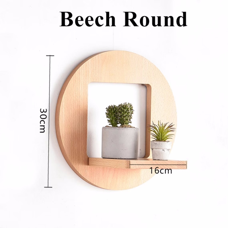 Modern Wall Mounted Display Wall Shelf Plant Stand Shelf Wood Floating Shelves For Wall Decor