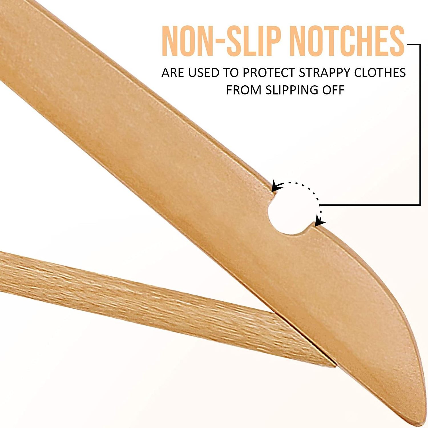 Wholesale wooden clothes hangers and wood hanger for clothing with 360-Degree Rotatable Hook