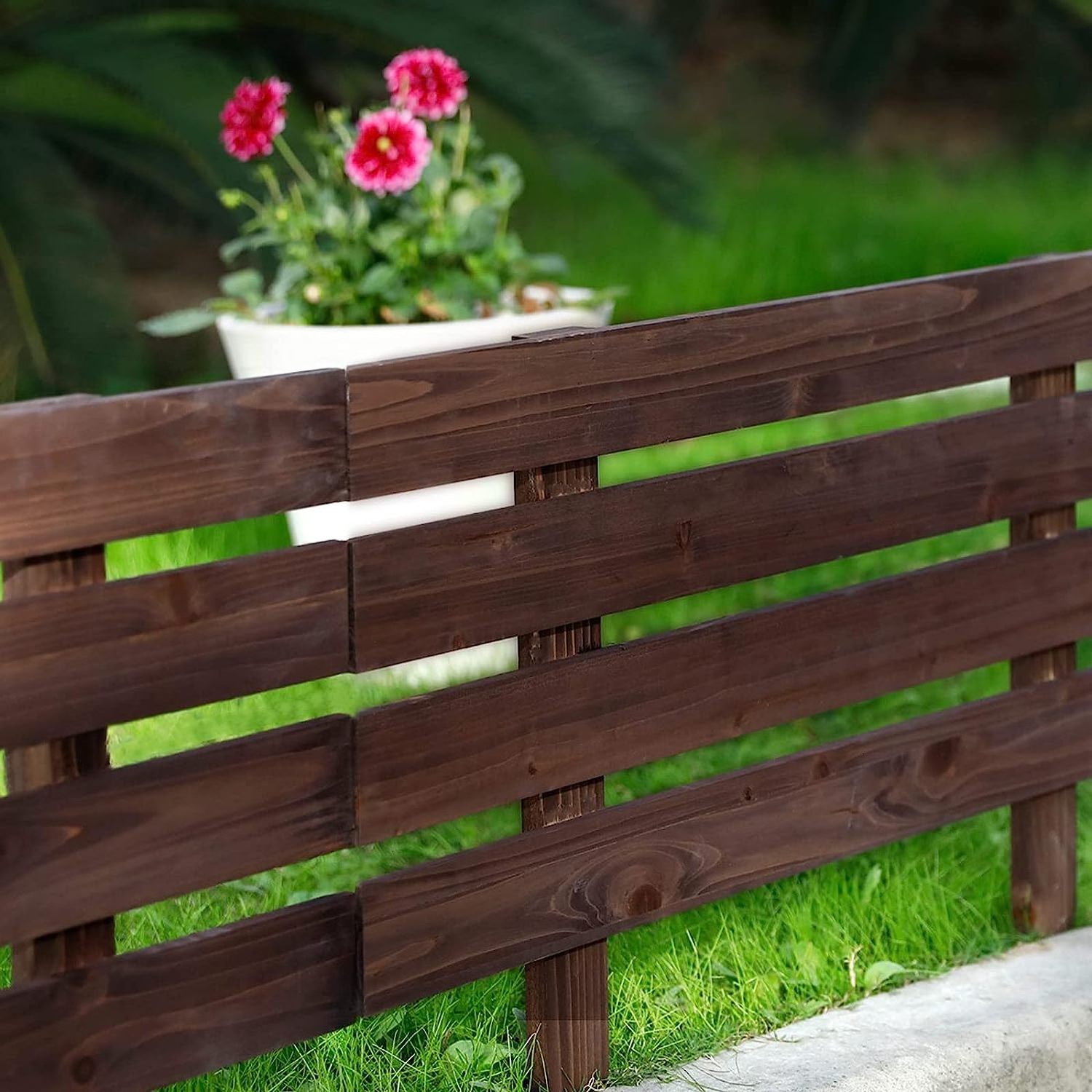 Garden wood fence panels wholesale wooden fence posts farm Garden Yard Landscape Edging Border