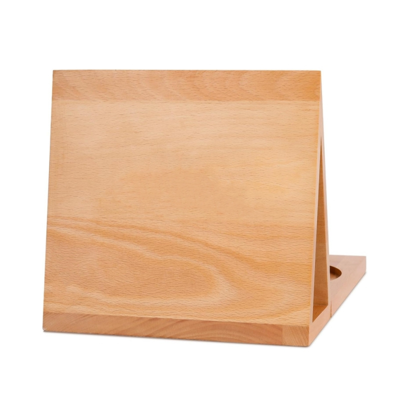 Foldable Triangle Book Rest Book Page Holder Wooden Book Stand Holder With Cup&Glass Holder