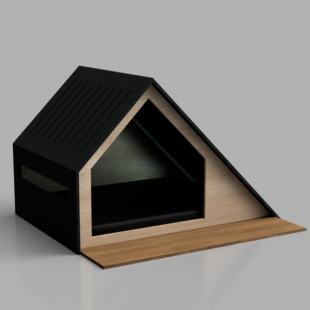 Wholesale Gabled Roof Home Decor Dog Kennel Indoor Wooden Dog Crate