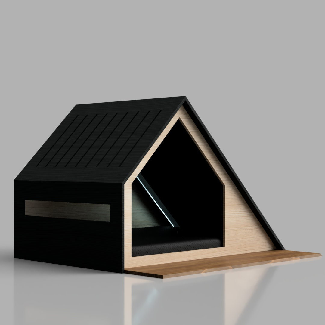 Wholesale Gabled Roof Home Decor Dog Kennel Indoor Wooden Dog Crate