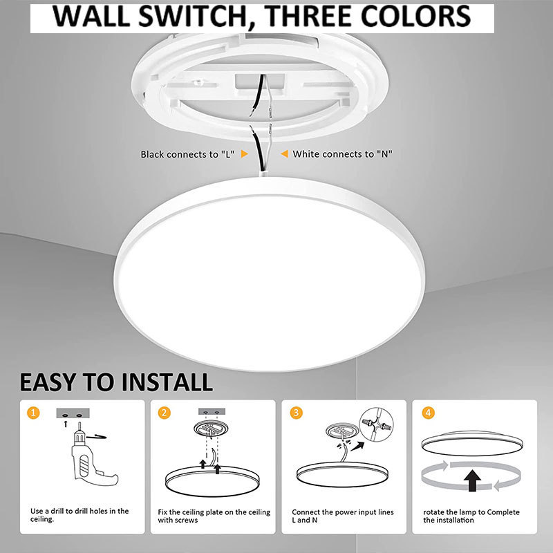 Super Slim Flush Mount Cct Adjustable Surface Mount Led Light Fixture For Bedroom Kitchen Corridor Ceiling Light/celing lights