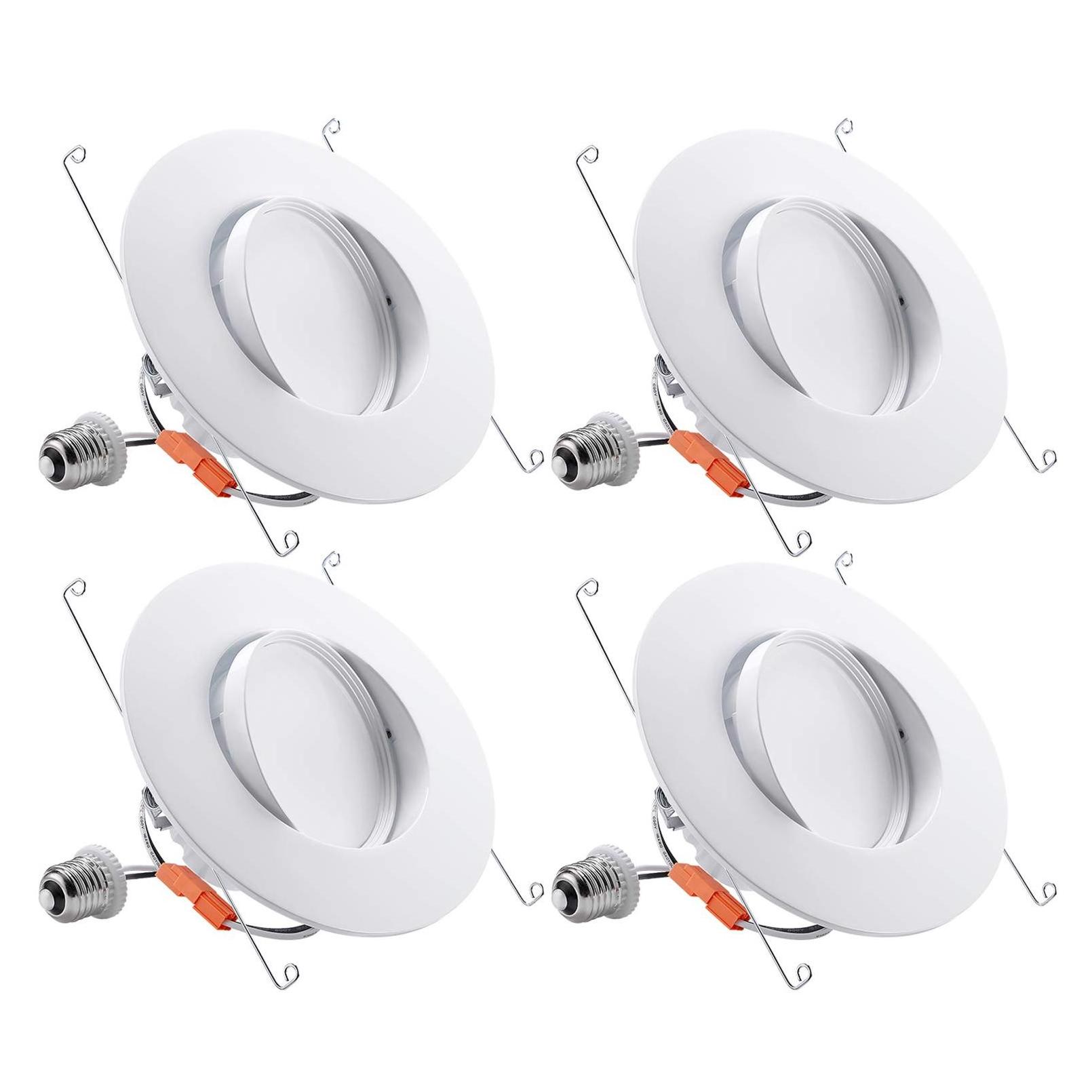 5CCT Tunable White LED Eyeball Retrofit Gimbal Can Lights 5/6 Inch Recessed Downlights