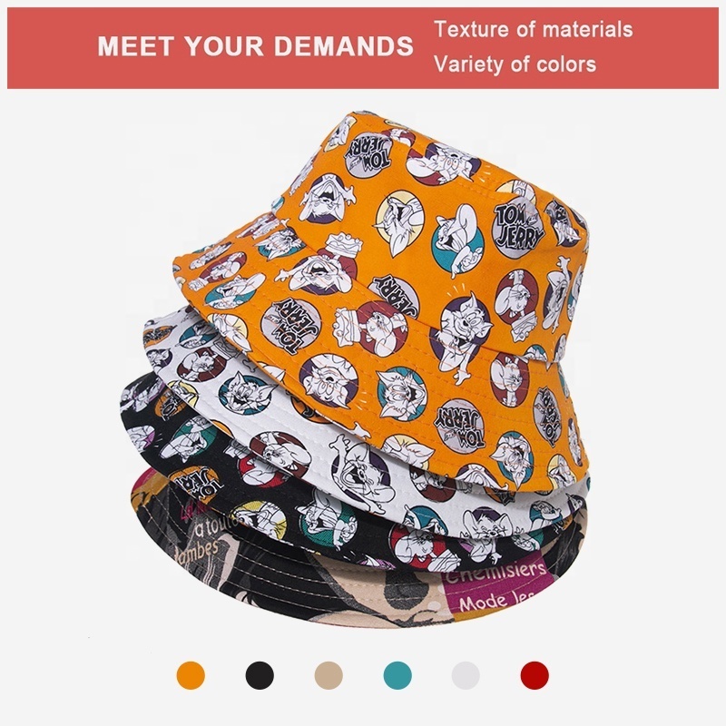 Wholesale Ankara African Print Hip Hop Men Women Bucket Hats With Strap Wide Brimmed Umbrella Sun Hat For Ladies UV Protection