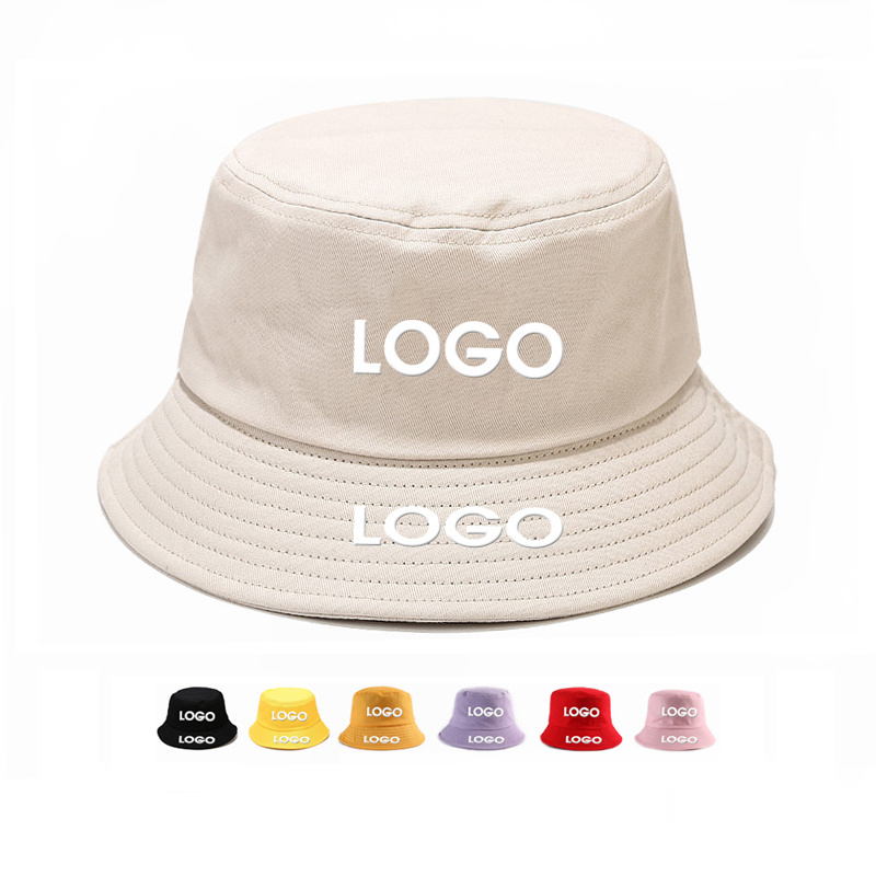 BSCI Factory Wholesale Eva Plain Solid White Color Cotton Satin Lined Casual Bucket Hats For Men Women Beach Travel Sun Proof