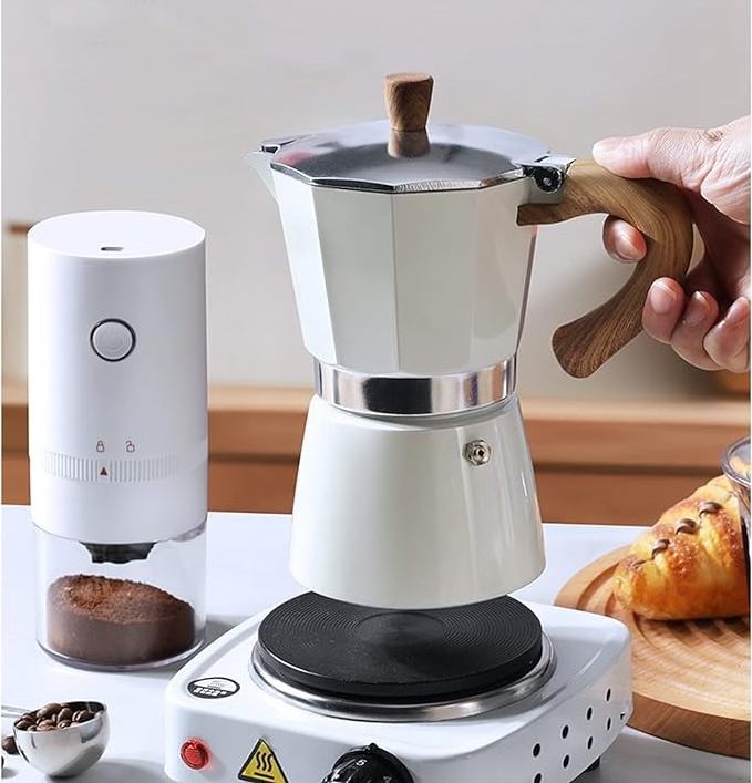 Italian Coffee Maker, Manual Cuban Coffee Percolator Machine Italian Espresso Greca Coffee Maker, Stovetop Espresso Maker