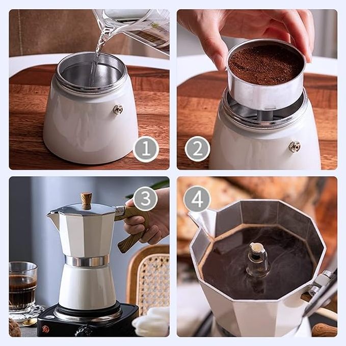 Stovetop Espresso Maker, Italian Coffee Maker, Manual Cuban Coffee Percolator Machine Italian Espresso Greca Coffee Maker