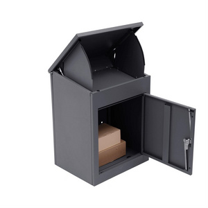 Wall Mounted Lockable Anti-Theft for Porch, Package Delivery Boxes for Garden, Galvanized Steel Parcel Mailbox