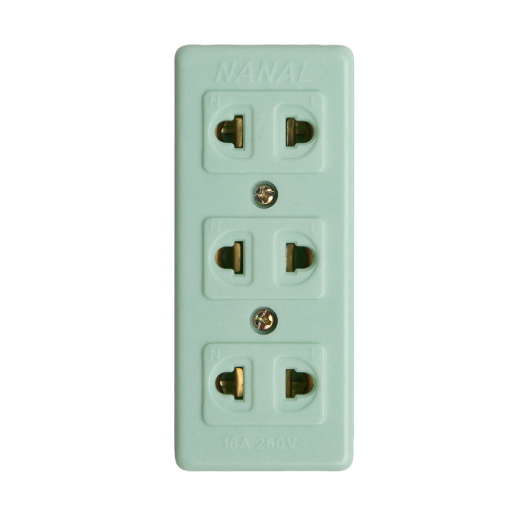 WS666 Luxury Outlet Three Brass Extension Retro Switch And Electric Jade Powder Power Strip Socket