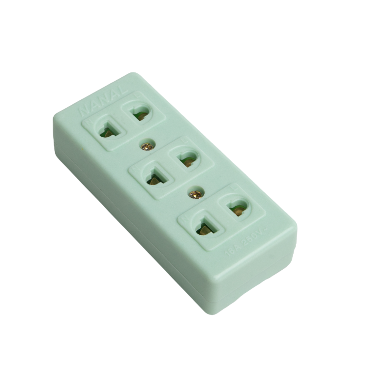 WS666 Luxury Outlet Three Brass Extension Retro Switch And Electric Jade Powder Power Strip Socket