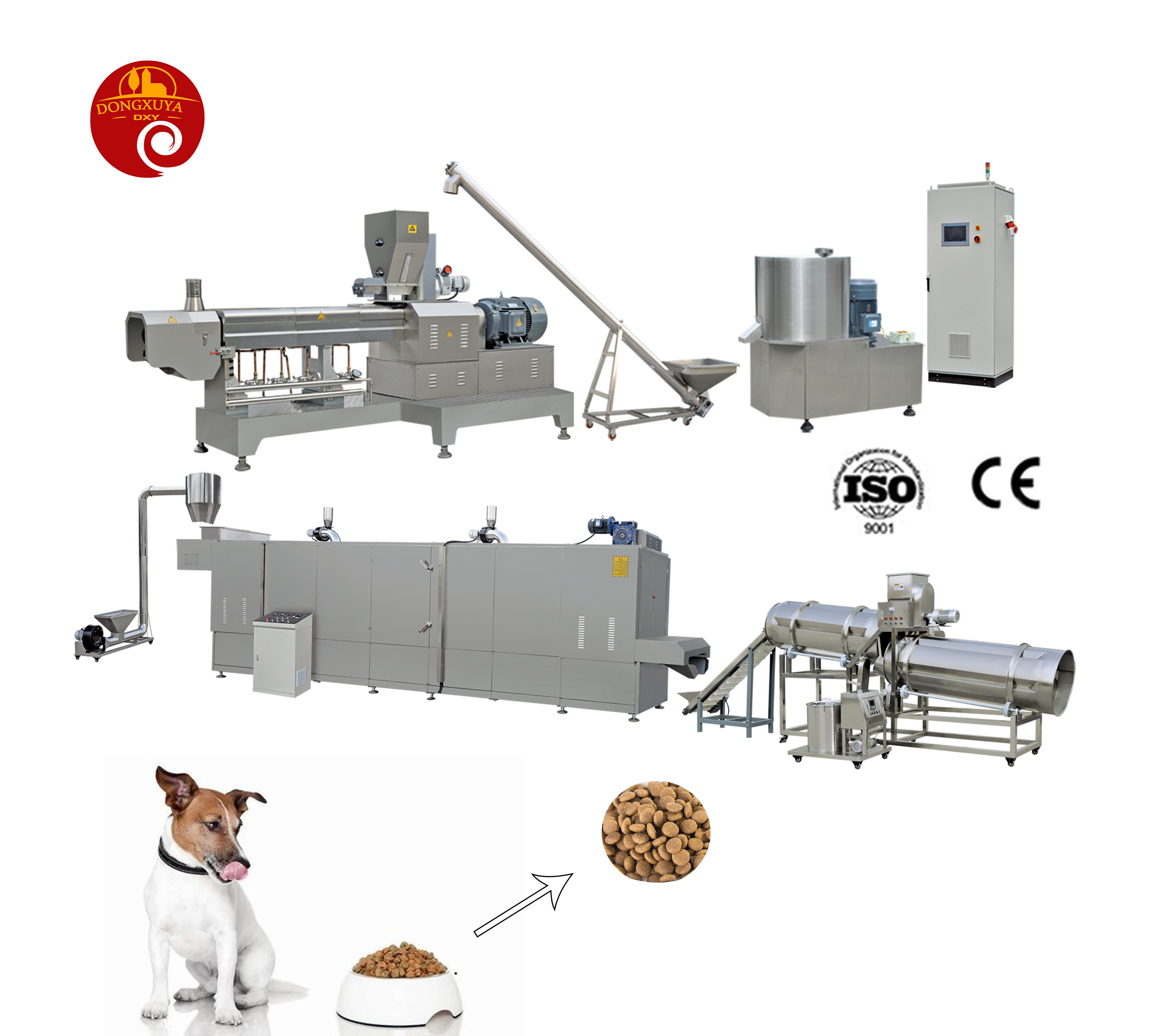 Pet Feed Cat Dog Food Twin Screw Extrusion Manking Processing Production Line Small Dog Animal Food Pellet Machine