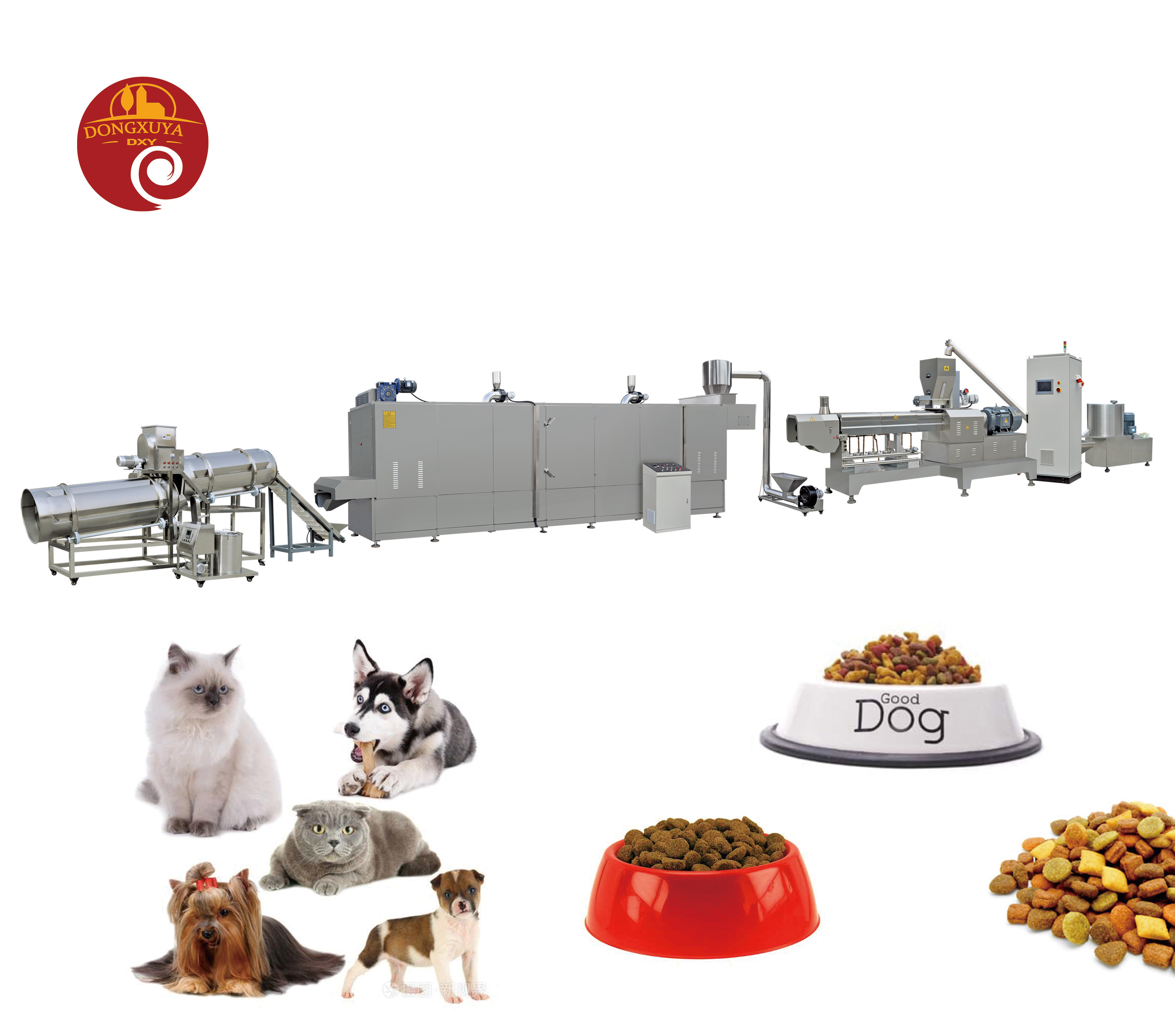 Pet Feed Cat Dog Food Twin Screw Extrusion Manking Processing Production Line Small Dog Animal Food Pellet Machine