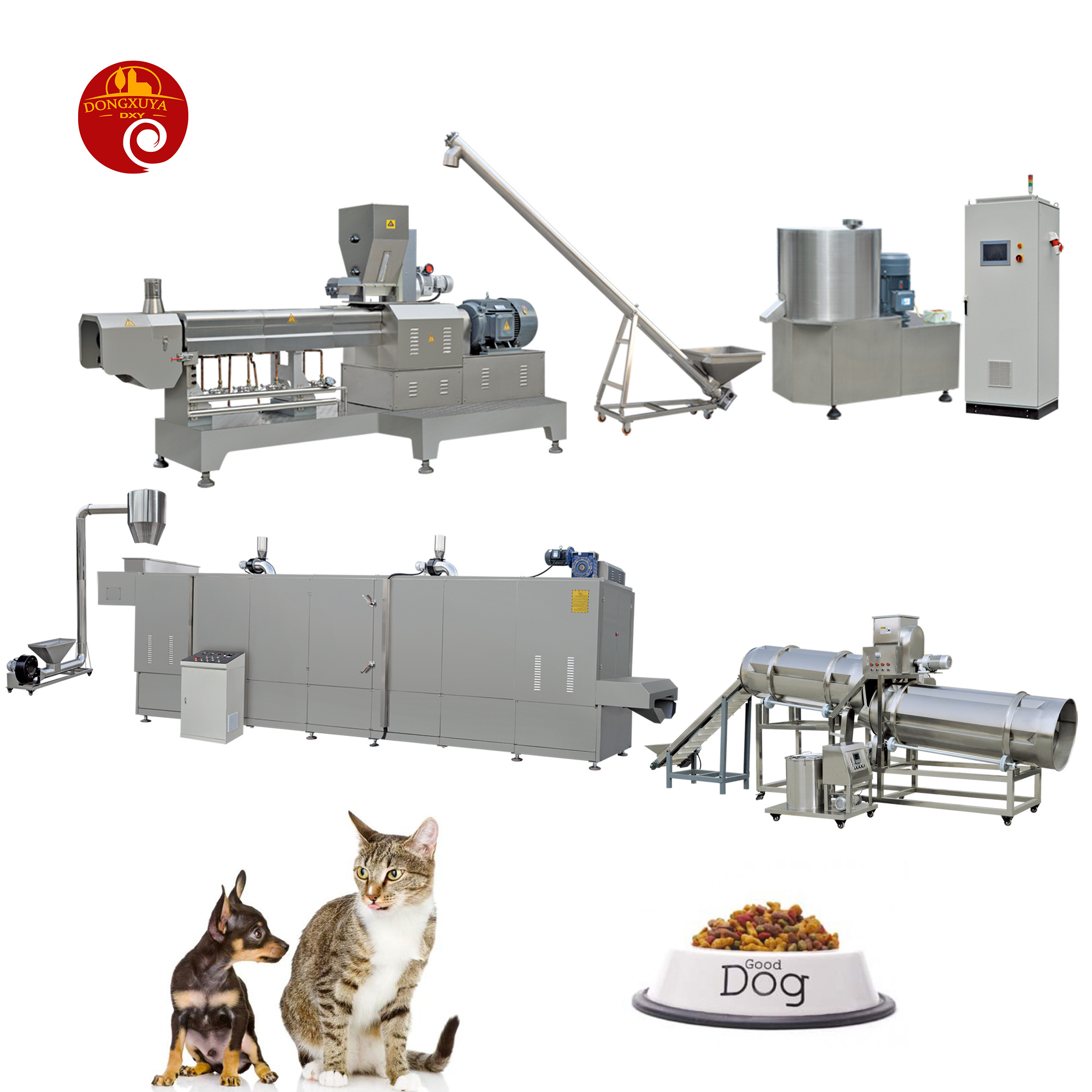 500kg Automatic Industry Dry Pet Animal Food Full Production Line Processing Machine Kibble Dog Food Making Machine