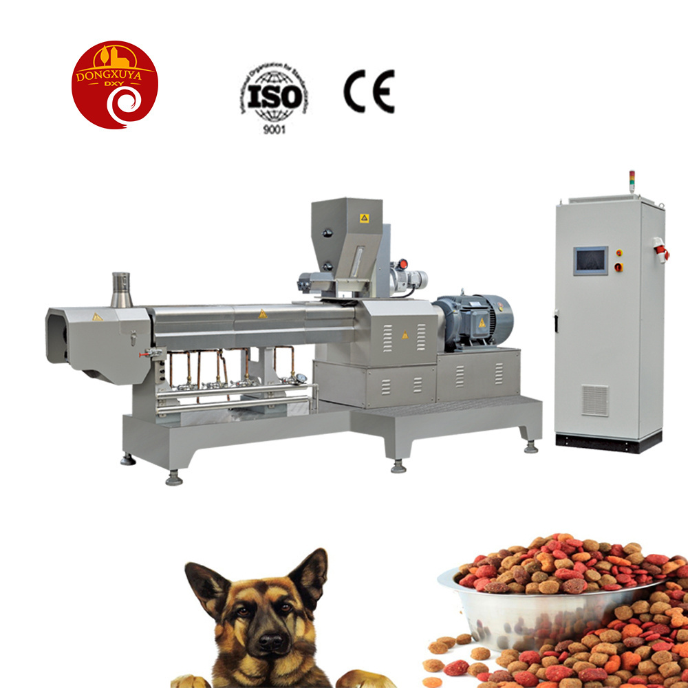 Fully Automatic Twin Screw Extruder Stainless Steel Dog Dry Food Production Making Machine Pet Food Processing Line