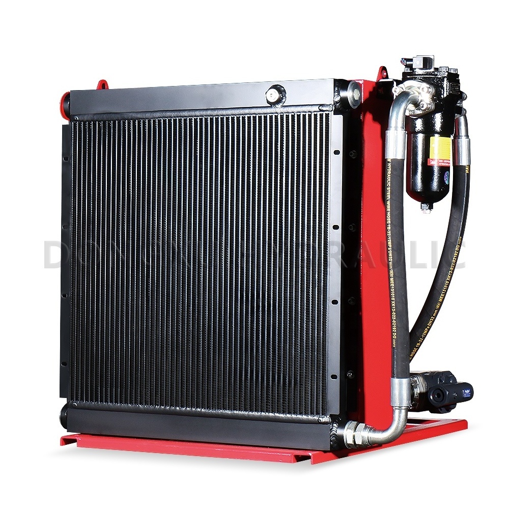 DONGXU Independent circulation aluminum alloy plate fin hydraulic oil cooler for cnc machine